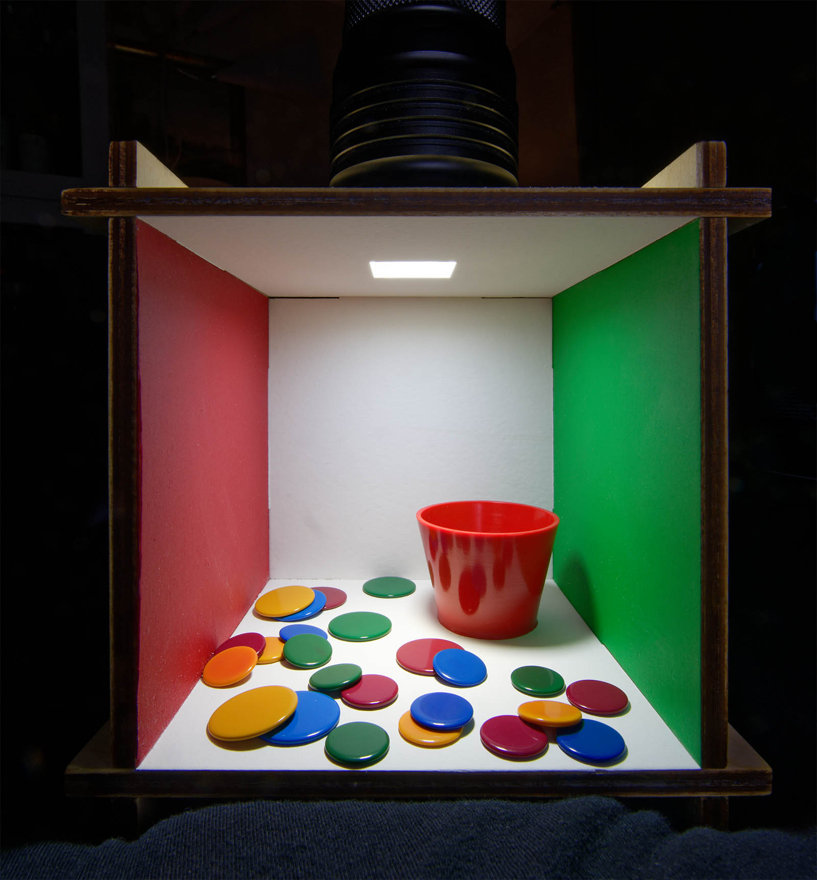 Cornell Box with tiddlywinks